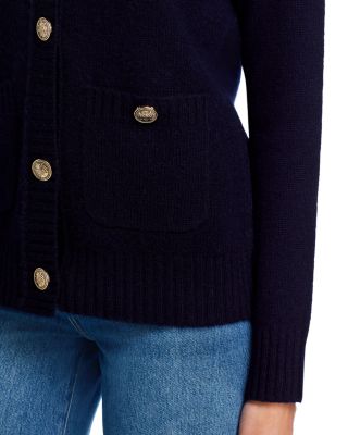 100% Cashmere Rib Knit Cardigan - Exclusive