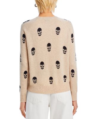100% Cashmere Skull Print Crewneck Sweater - Exclusive