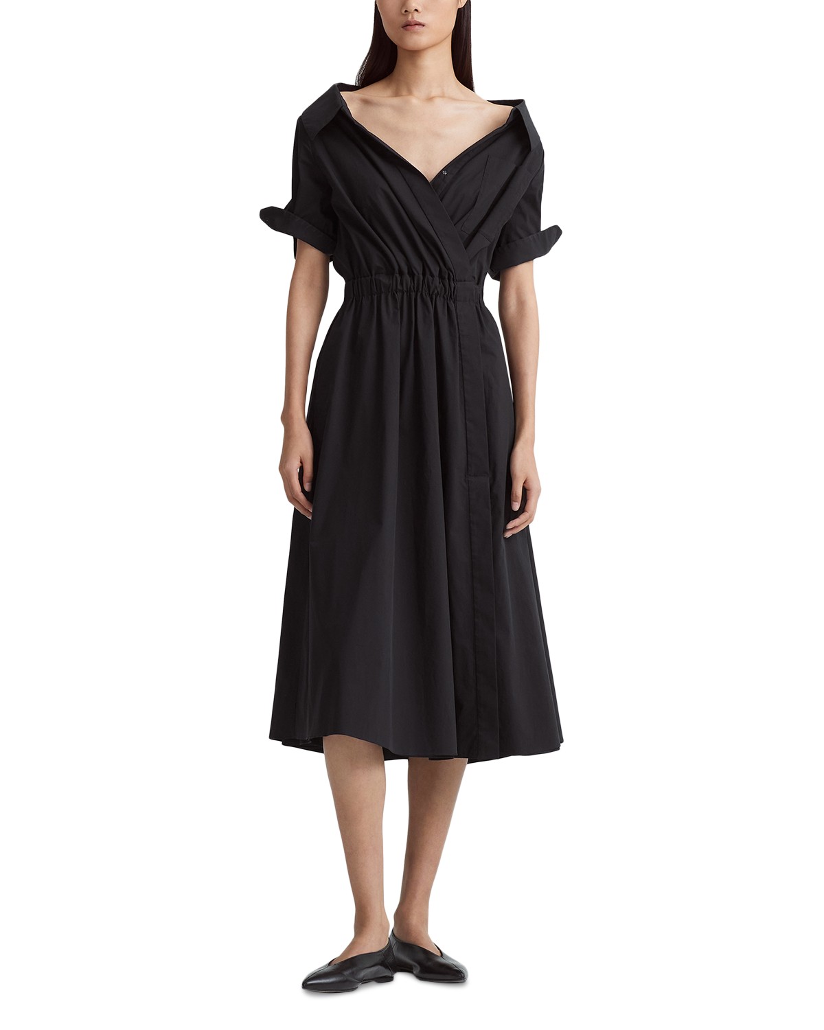 Altuzarra Lydia Open Neck Midi Dress in Black