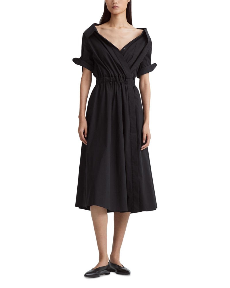 Altuzarra Lydia Open Neck Midi Dress in Black