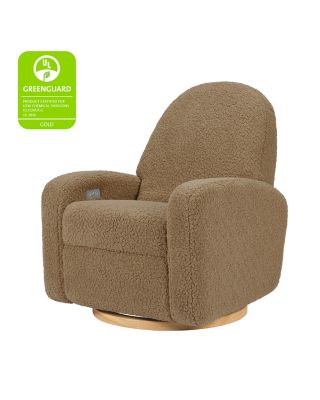 Nami Electronic Recliner and Swivel Glider Recliner in Faux Shearling with USB Port