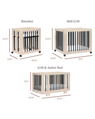 Yuzu 8 in 1 Convertible Crib with All Stages Conversion Kits
