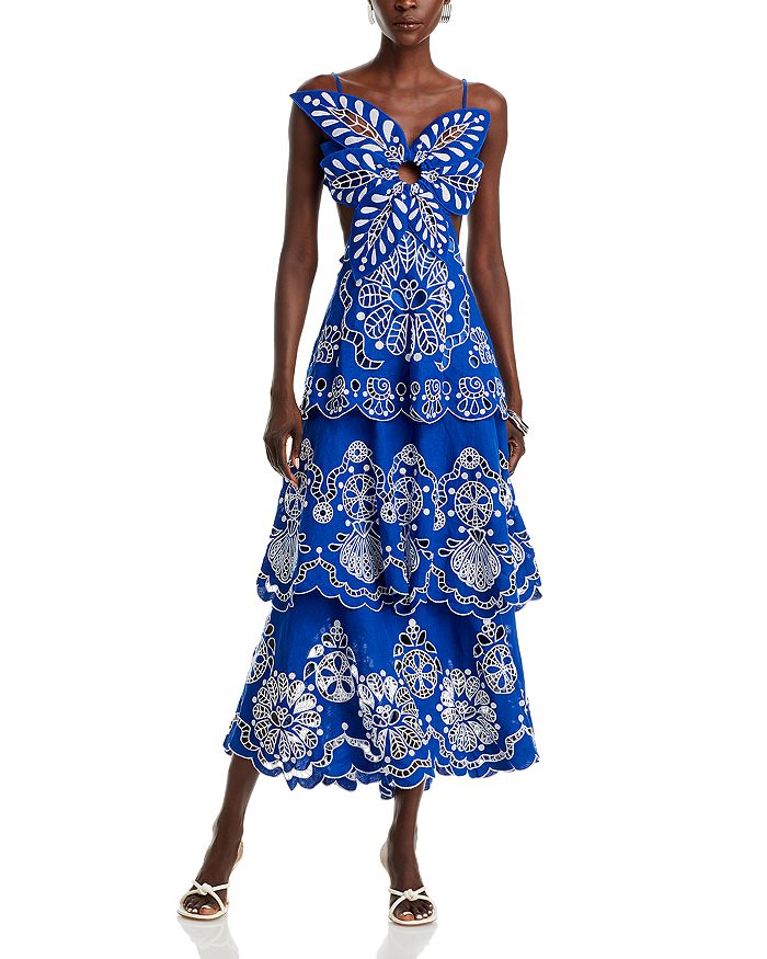 Elaine | Floral Tiered Midi Dress