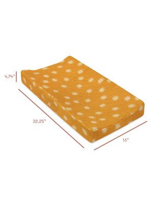 Quilted Changing Pad Cover in GOTS Certified Organic Muslin Cotton