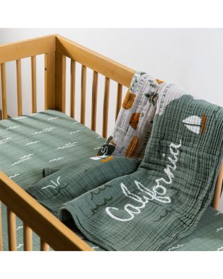 Crib Sheet in GOTS Certified Organic Muslin Cotton