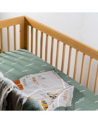 Crib Sheet in GOTS Certified Organic Muslin Cotton