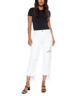 Nash Vegas 90 High Rise Cropped Wide Leg Jeans in Maui