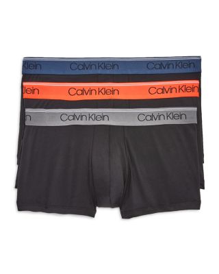 Calvin Klein Microfiber Stretch Wicking Low Rise Trunks, Pack of 3