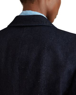 REISS Maya Double Breasted Denim Blazer | Bloomingdale's