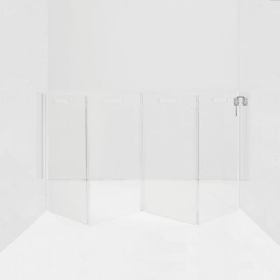 Wall Mounted Clear Pet Gate Zig Zag , 4 Panel