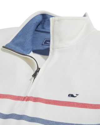 Breton Striped Quarter Zip Sweater