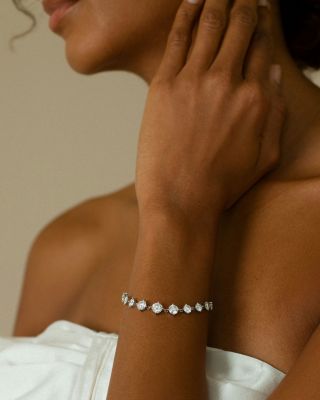  Infinity Linked Lab-Grown Diamond Tennis Bracelet in in 14K Yellow Gold, 6.60ctw Round Brilliant Lab Grown Diamonds, 6.5"