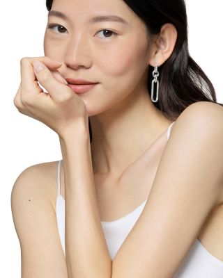 Sterling Silver Lexington Double Link Drop Earrings