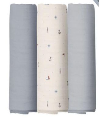  Unisex Cotton Muslin Swaddle Blanket 3 Pack - Baby