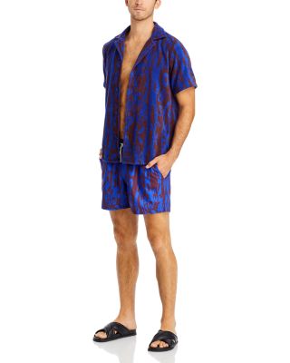 OAS - Thenards Printed Terry Camp Shirt & Swim Shorts