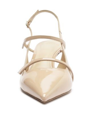 Women's Tita Pointed Toe Mid Heel Slingback Pumps