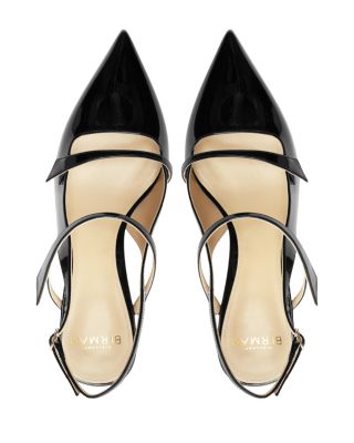 Women's Tita Pointed Toe Mid Heel Slingback Pumps