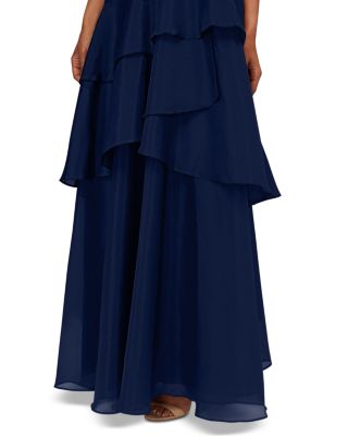 One Shoulder Tiered Gown