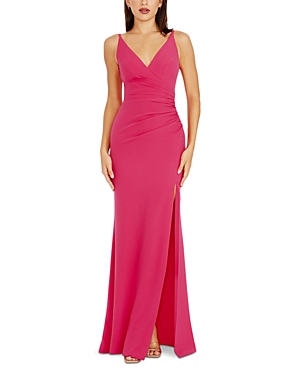 DRESS THE POPULATION DRESS THE POPULATION JORDAN PLUNGE NECK GOWN