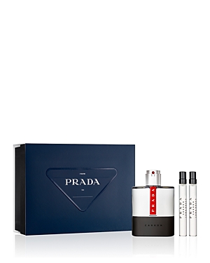 Prada Men's Luna Rossa Carbon Eau De Toilette Gift Set ($180 Value) In White