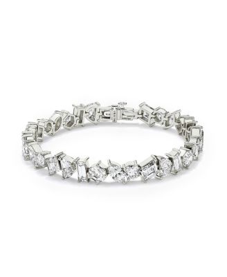 VRAI - Illuminate Bracelet in 14K White Gold, 19.0ctw Mixed Shaped Lab Grown Diamonds, 7"