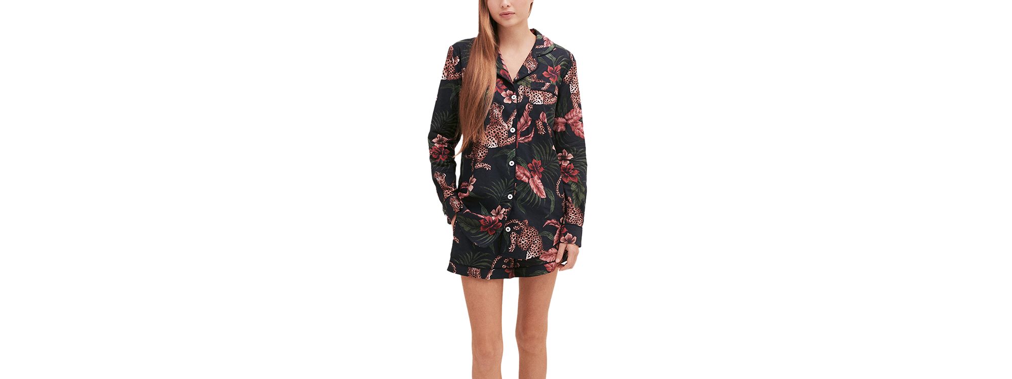 Soleia Print Long Sleeve Pajama Set - Image 1