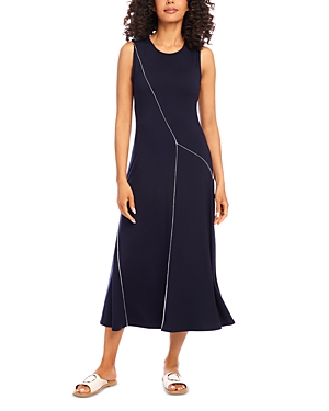 Karen Kane Reverse Seam Dress In Navy In Blue