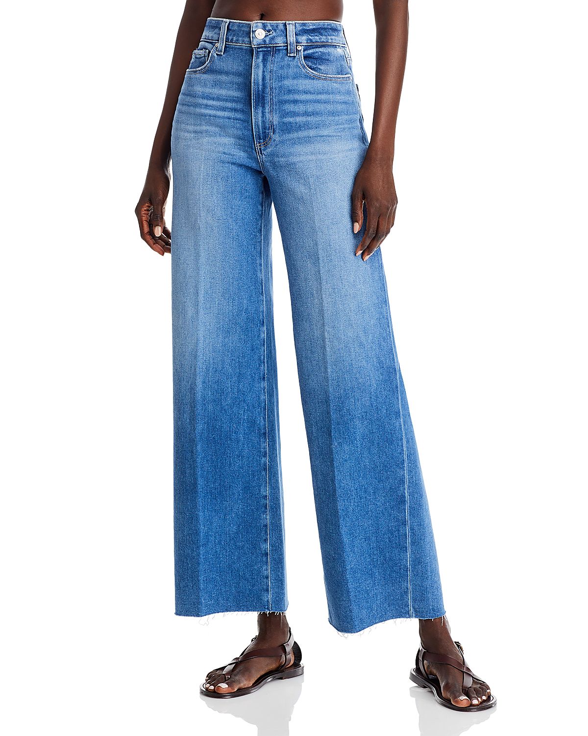Paige Anessa 31 High Rise Wide Leg Jeans