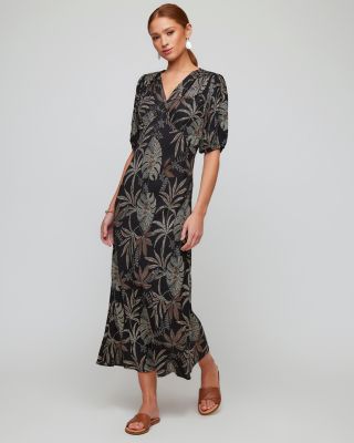 Karen Kane Printed Puff Sleeve Maxi Dress | Bloomingdale's Women