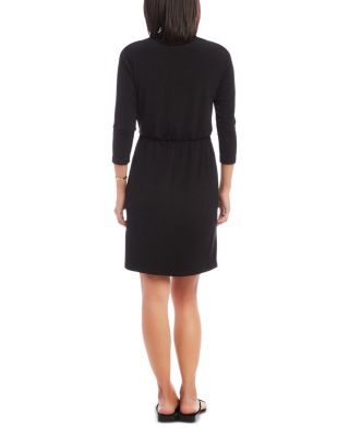 Three Quarter Sleeve Tie Waist Dress