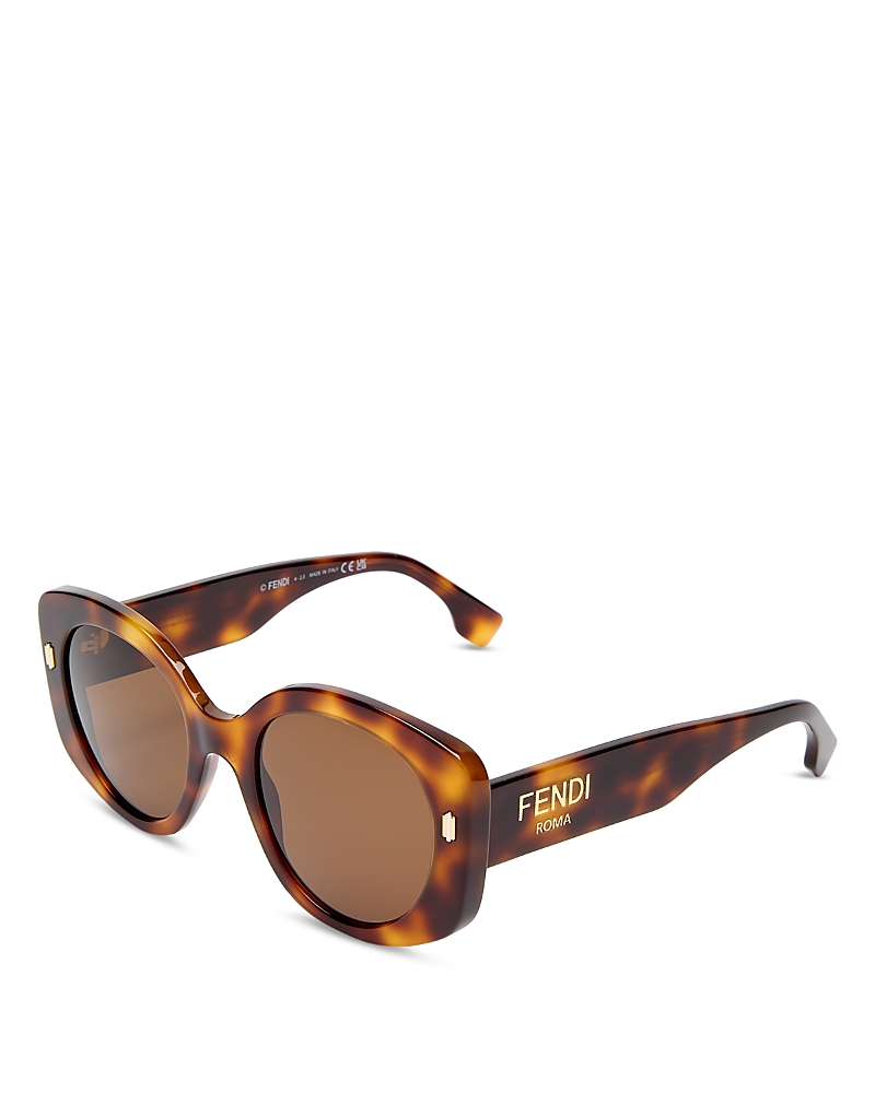 Fendi Square Sunglasses, 51mm In Havana/brown Solid
