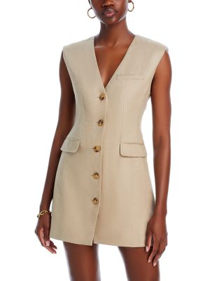 TOCCIN Hayden Strong Shoulder Linen Vest Dress | Bloomingdale's Women