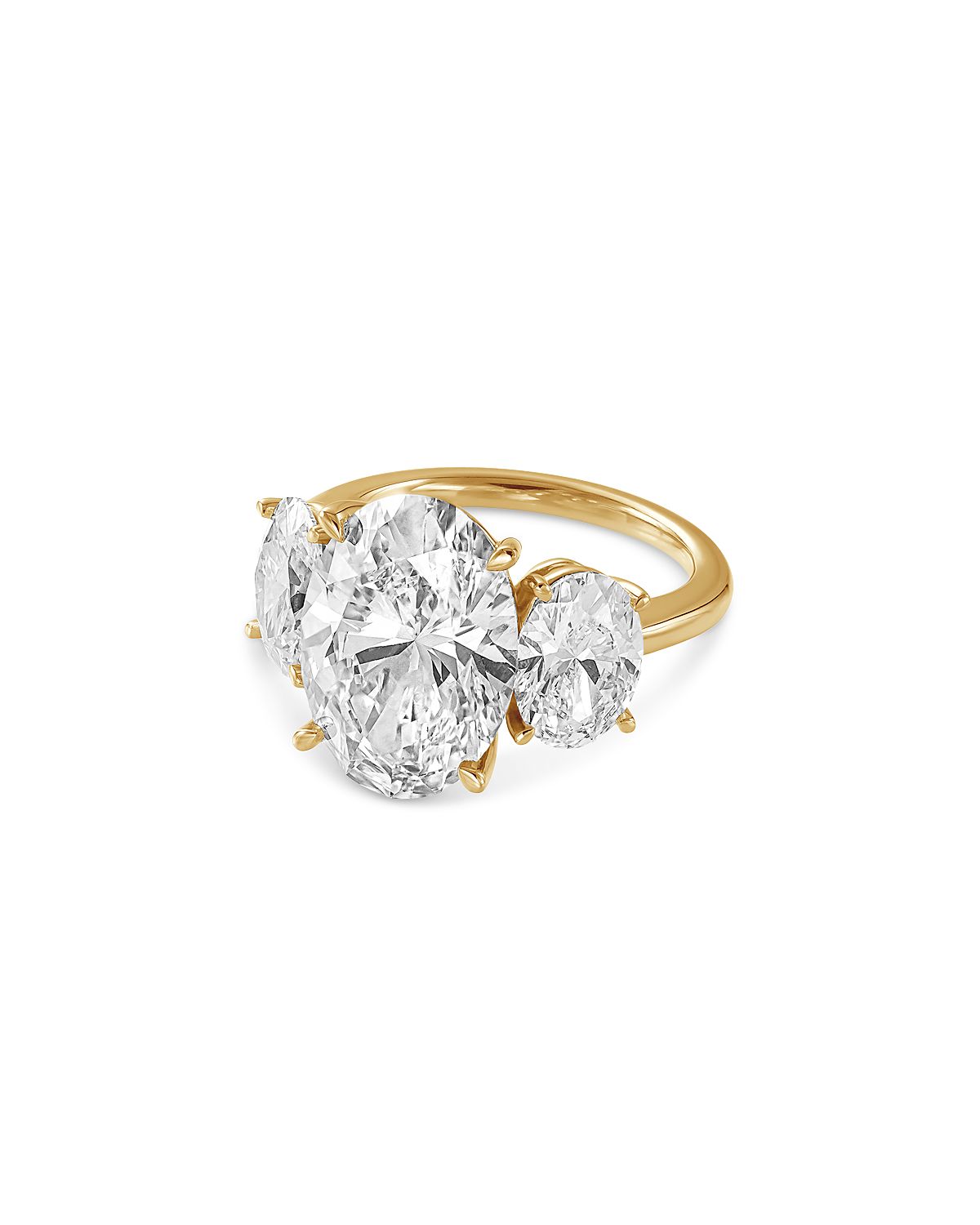 Bloomingdale's Fine Collection Certified Lab Grown Diamond Oval Three Stone Engagement Ring