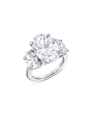 Bloomingdale's Fine Collection - Certified Lab Grown Oval Diamond Engagement Ring in 18K White Gold, 10.45 ct. t.w.