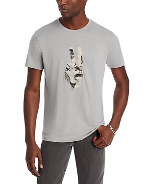 Shop John Varvatos Embroidered Tee In Pavement
