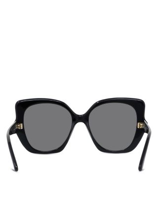 Thin Geometric Sunglasses, 54mm