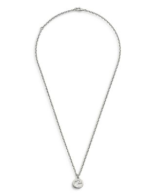 Sterling Silver Interlocking G Pendant Necklace, 17"