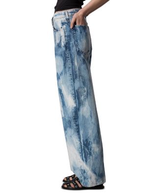 Logan Mid Rise Wide Leg Jeans in Indigo Water Color