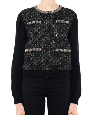 Giambattista Valli Mixed Media Cardigan