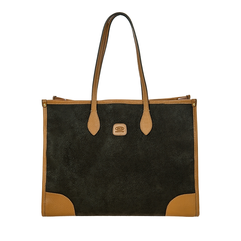 Bric's Life Faux Suede Tote Bag In Olive