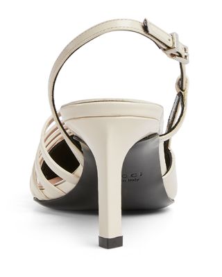 GC Regent Buckles Slingback White Leather 294604
