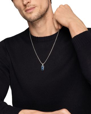 Men's Chevron Tag in Sterling Silver, 21mm