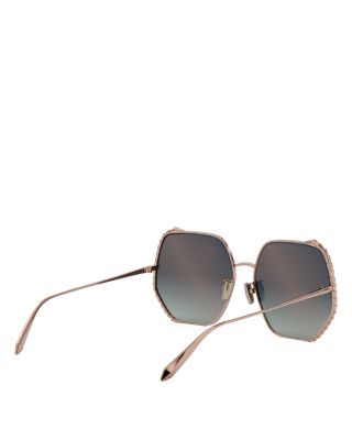 Serpenti Geometric Sunglasses, 60mm