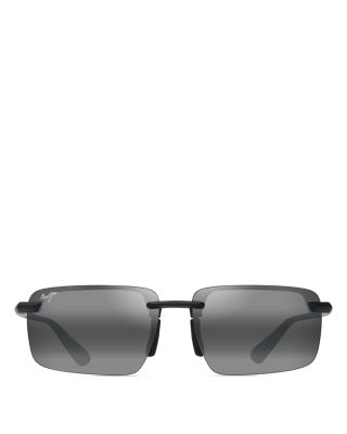 Laulima Rimless Rectangular Sunglasses, 61mm