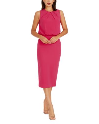 Amada Pleat Front Sleeveless Dress