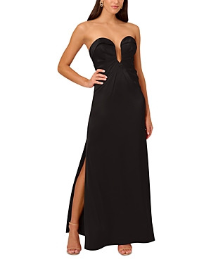 Shop Liv Foster Strapless Gown In Black