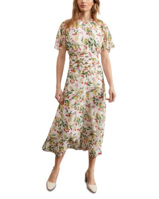 Tegan Printed Silk Dress