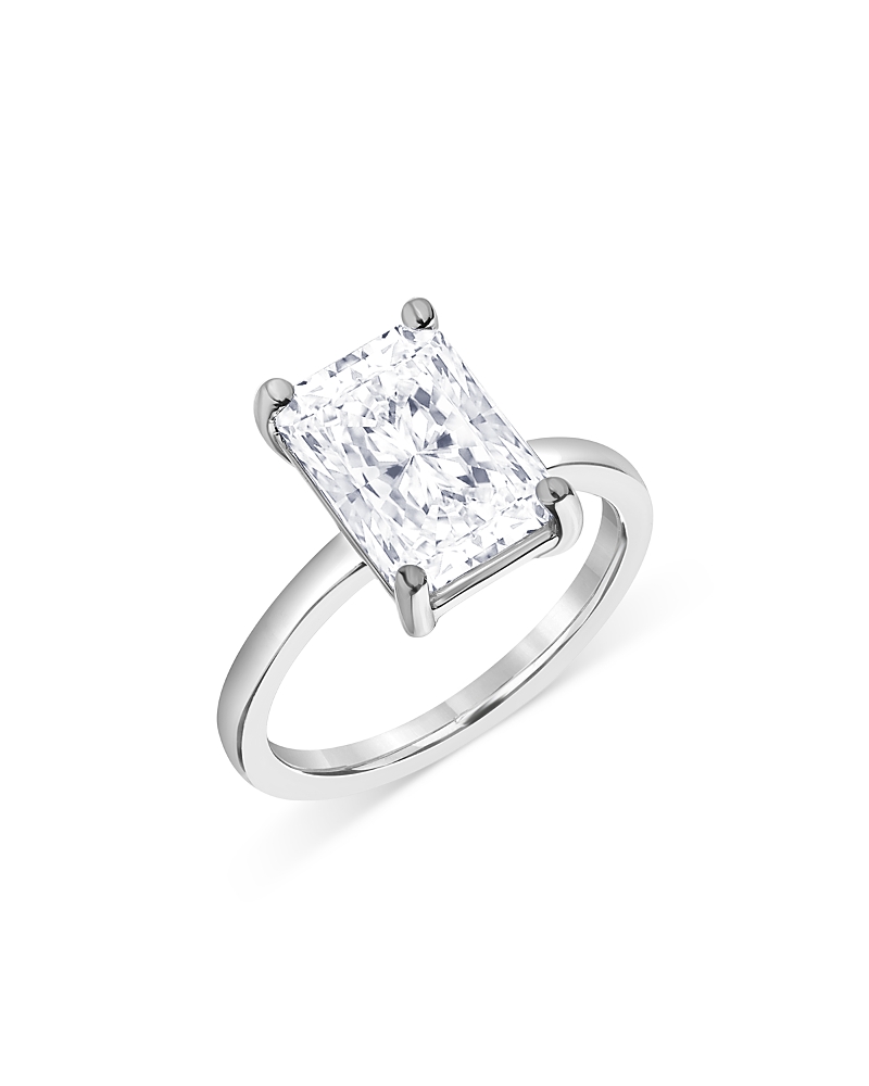 Bloomingdale's Fine Collection Certified Lab Grown Radiant-Cut Diamond Engagement Ring in 18K White Gold, 3.0 tcw