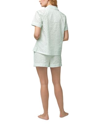 Striped Short Sleeve Boxer Pajama Set