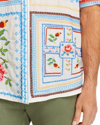 sachin and babi light blue dress Farm Rio Embroidered tiered linen maxi dress Farm Rio main image 1